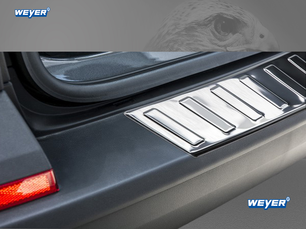 44457A-Weyer-Ladekantenschutz-VW-Transporter-T6-2-Hecktueren-1 VW TRANSPORTER T6 (2 Tail doors) Year 2015>, WEYER stainless steel rear bumper protection satin finish