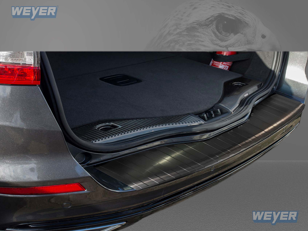 43045-Weyer-Edelstahl-Ladekantenschutz-FORD-MONDEO-MK5-graphit-blackline FORD MONDEO MK5 TURNIER  ab Baujahr 9/2014, WEYER Edelstahl Ladekantenschutz-graphite/black