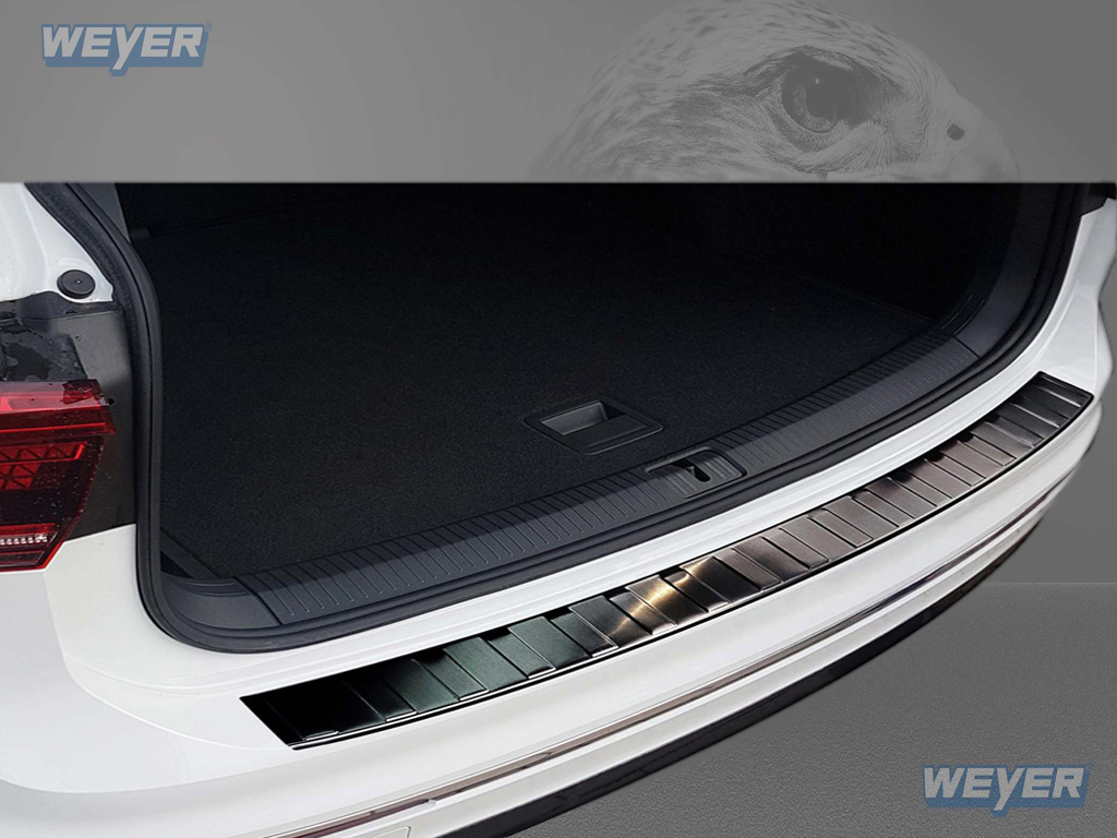 43036-Weyer-Edelstahl-Ladekantenschutz-VW-TIGUAN-II-ALLSPACE-graphit-blackline-1 VW TIGUAN II (AD1) + TIGUAN ALLSPACE Year 2015- 2020>, WEYER stainless steel rear bumper protection - graphite-/black satin finish