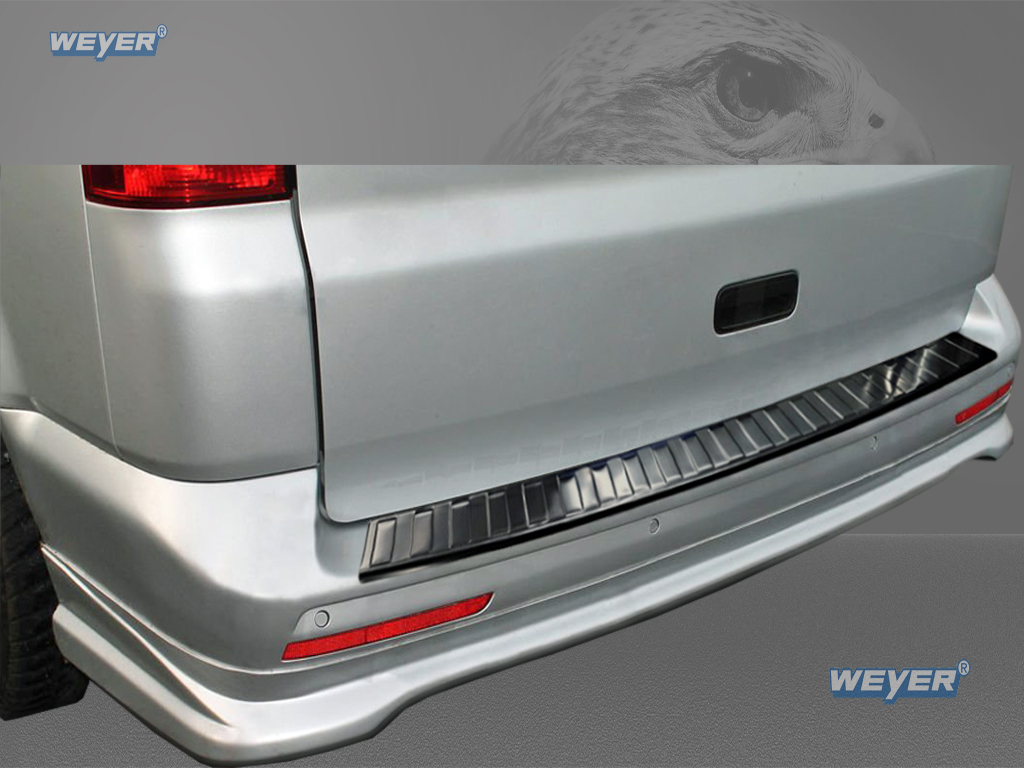 43293-Weyer-Edelstahl-Ladekantenschutz-VW-T5-Multivan-Caravelle-03-12-FL-12-15-graphit-blackline-nur-Heckklappe-3 VW TRANSPORTER T5 Multivan, Caravelle, California Year 2003-2015, WEYER stainless steel rear bumper protection - graphite-/black satin finish