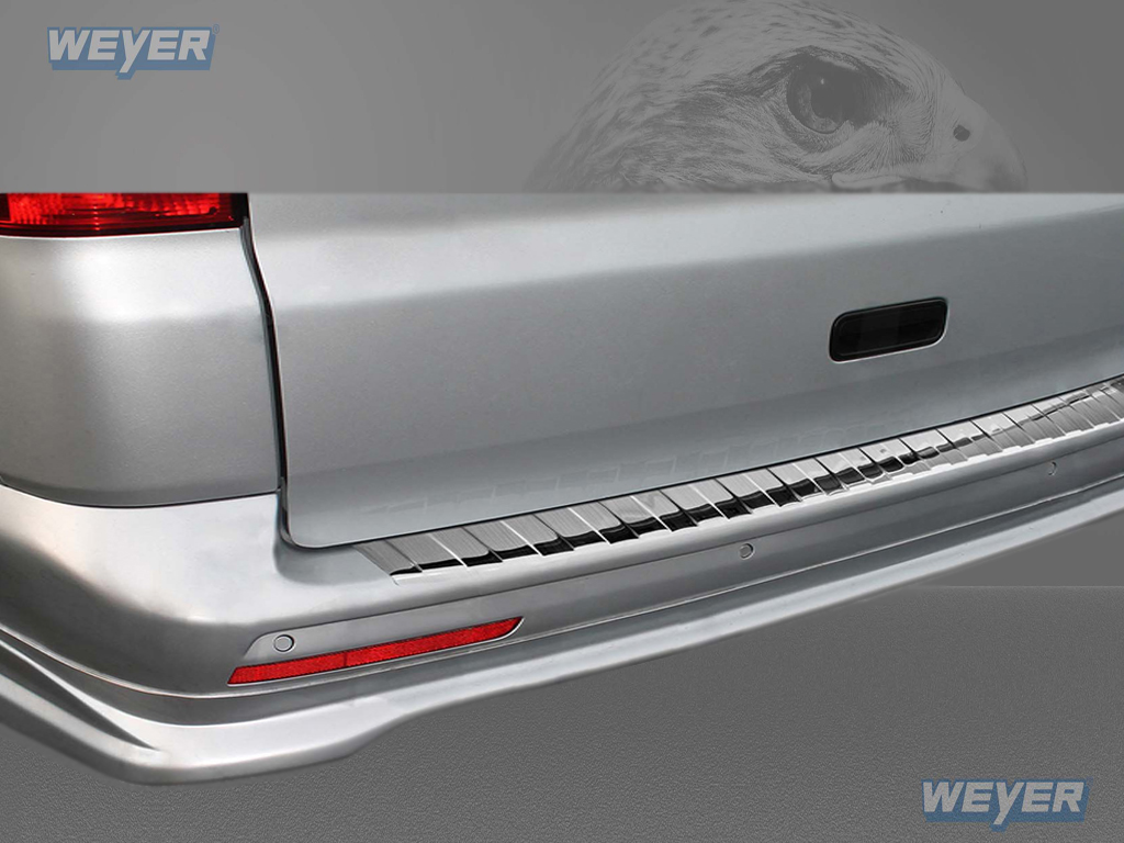 44457-Weyer-Edelstahl-Ladekantenschutz-VW-Tranporter-T5-CARAVELLE-3 VW TRANSPORTER T5 Multivan, Caravelle, California Year 2003-2015, WEYER stainless steel rear bumper protection satin finish