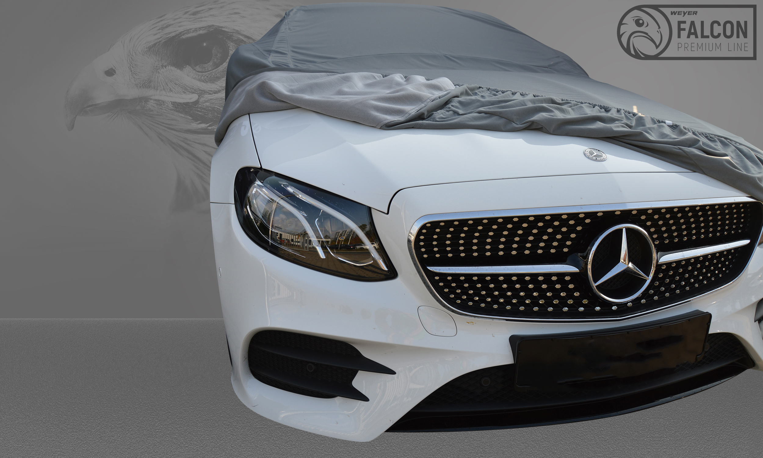 Weyer-Autogarage-Indoor-Mercedes-4 Indoor-Autoabdeckung für Mercedes E Klasse