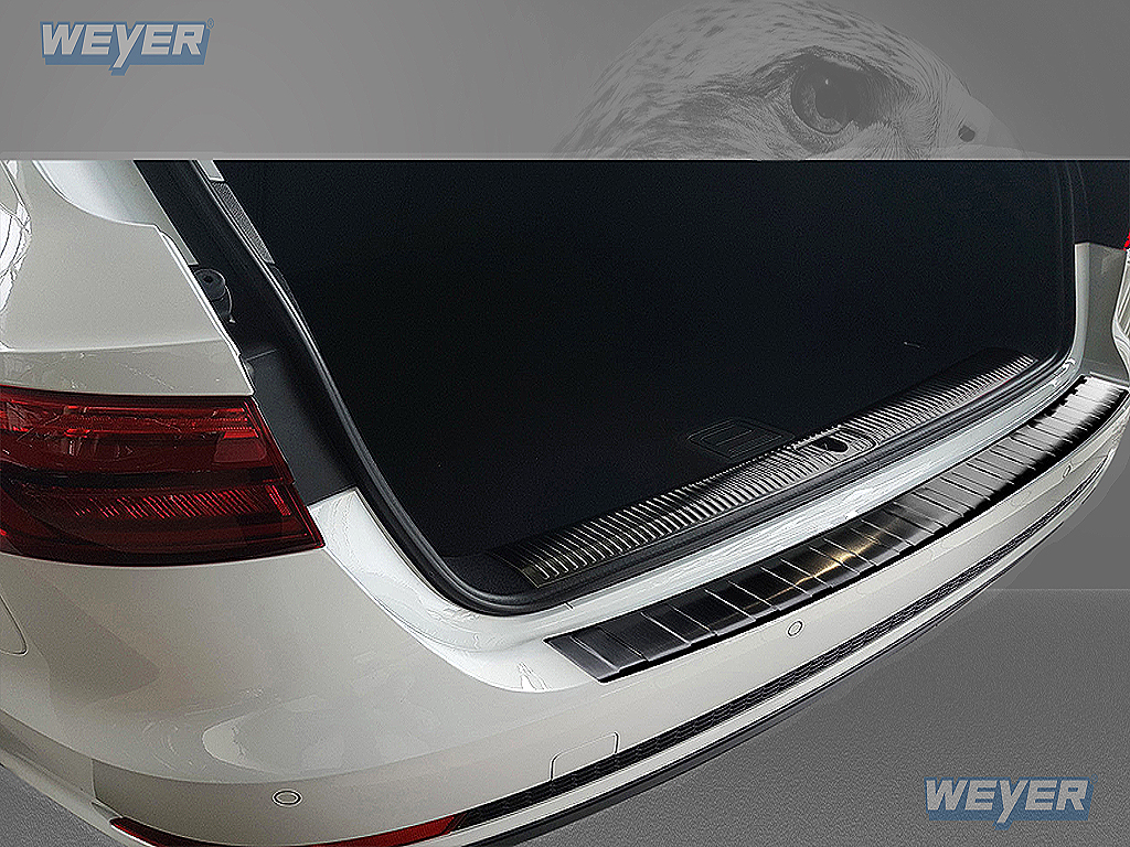 43053-Weyer-Edelstahl-Ladekantenschutz-AUDI-A4-AVANT-graphit-blackline-1 AUDI A4 B9 Avant ab Baujahr 2015-, WEYER Edelstahl Ladekantenschutz- graphite-/black Line