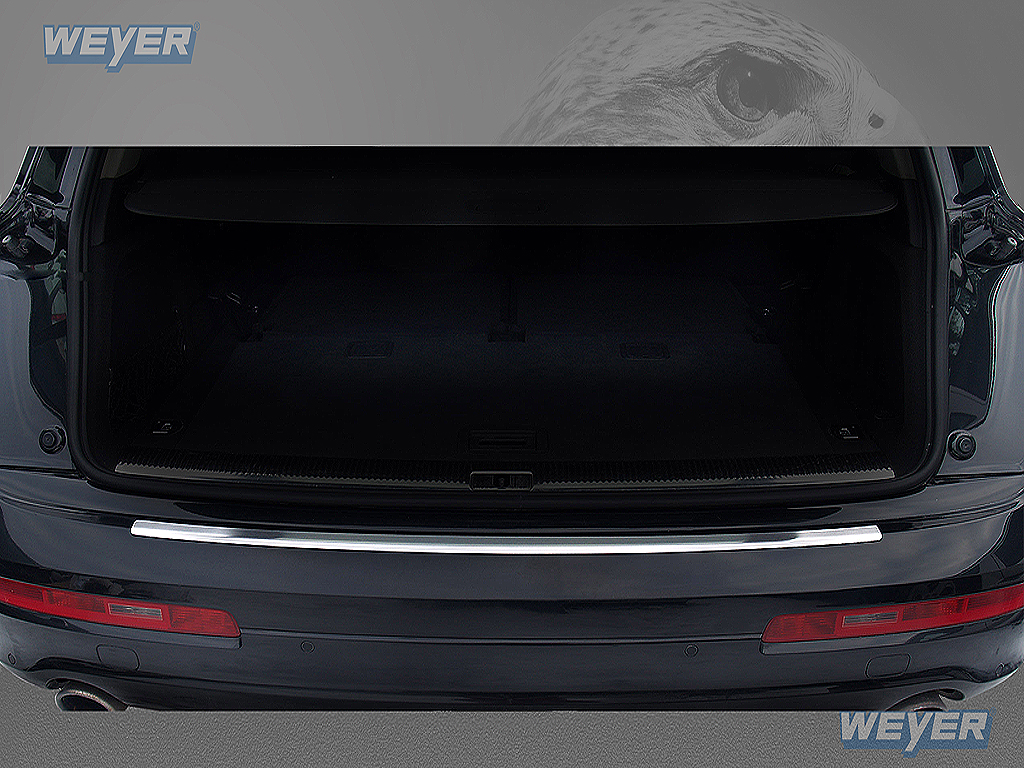 44730-Weyer-Edelstahl-Ladekantenschutz-AUDI-Q-7-1 AUDI Q7 Year 2006 - 2015, WEYER stainless steel rear bumper protection satin finish