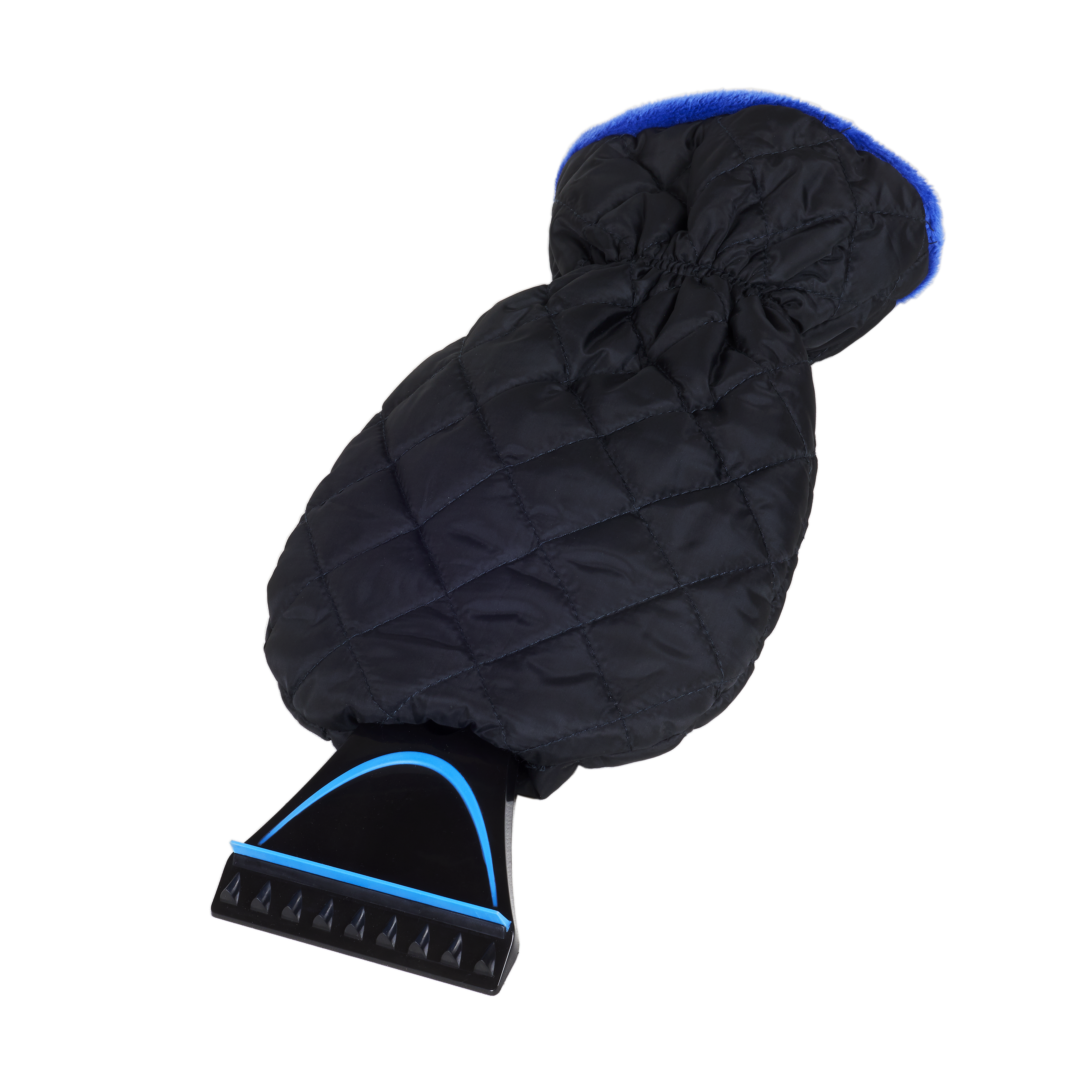 640084Eiskratzer-mit-Handschuh-gesteppt-blau Eiskratzer mit Fäustling
