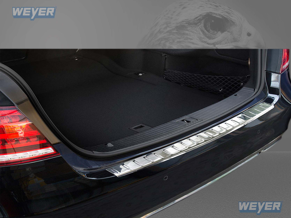 44827-Weyer-Edelelstahl-Ladekantenschutz-MERCEDES-E-KLASSE-W212-FL-LIMOUSINE MERCEDES E Klasse W212, FL, Limousine ab Baujahr 2013-2016, WEYER Edelstahl Ladekantenschutz