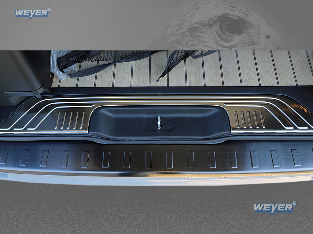 MERCEDES V ab Baujahr ab 2014, WEYER Falcon Premium Line Edelstahl Ladekantenschutz graphite - XL