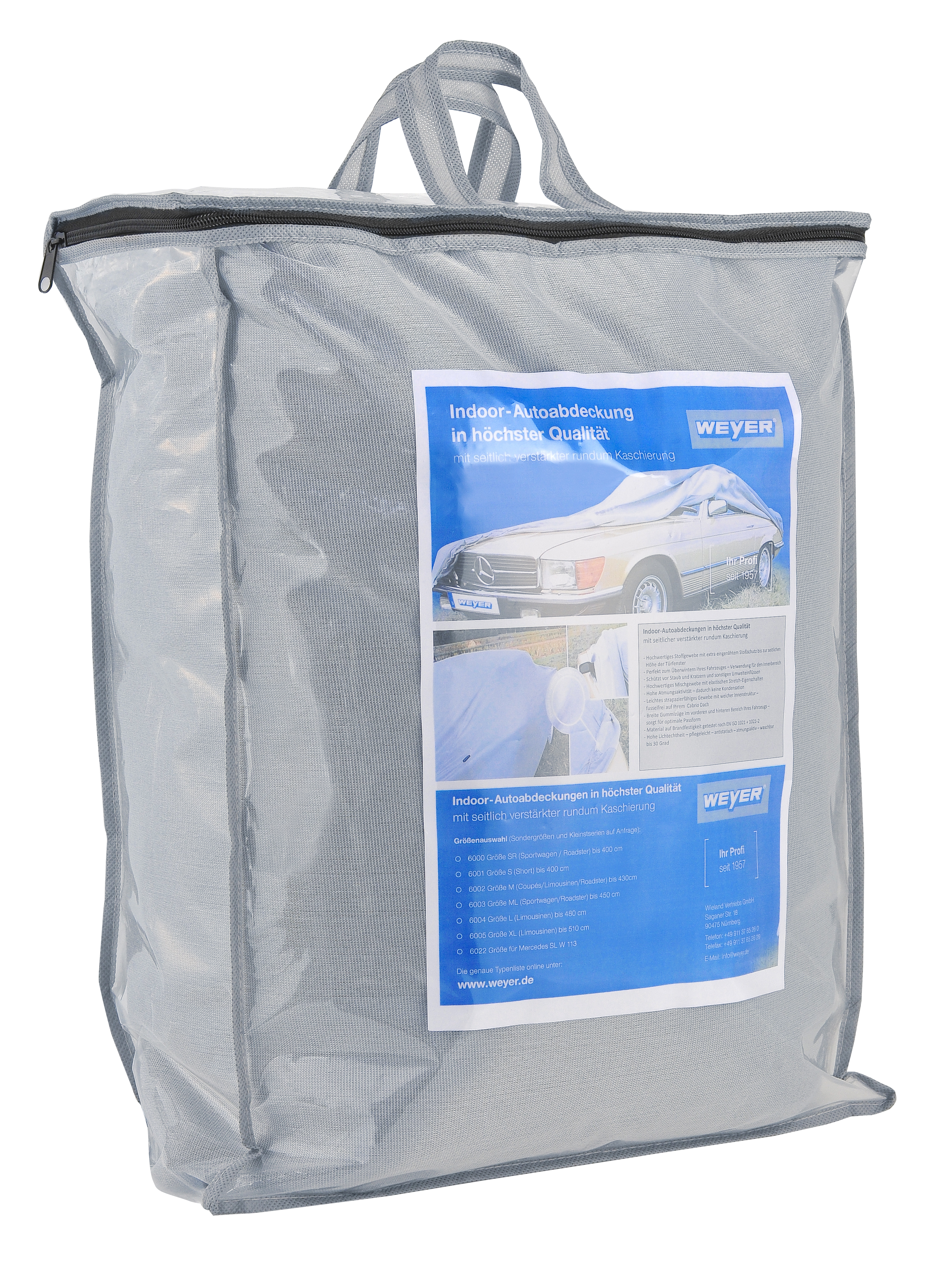 Weyer-Indoor-Autoabdeckung_Tasche Indoor-Autoabdeckung Größe M - für alle Fahrzeuge bis 430 cm