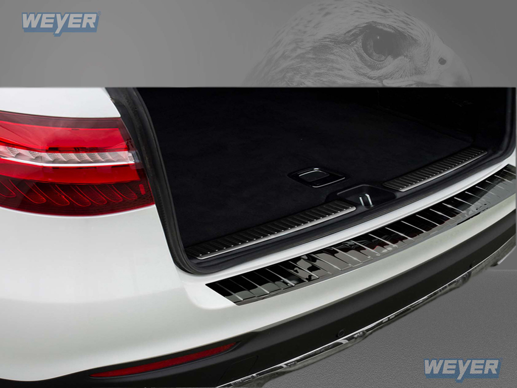 55021-Weyer-Edelstahl-Ladekantenschutz-MERCEDES-GLC-X253-hglanz-schwarz-1 MERCEDES GLC X253 ab Baujahr ab 2015>, WEYER Edelstahl Ladekantenschutz- hochglanz schwarz-