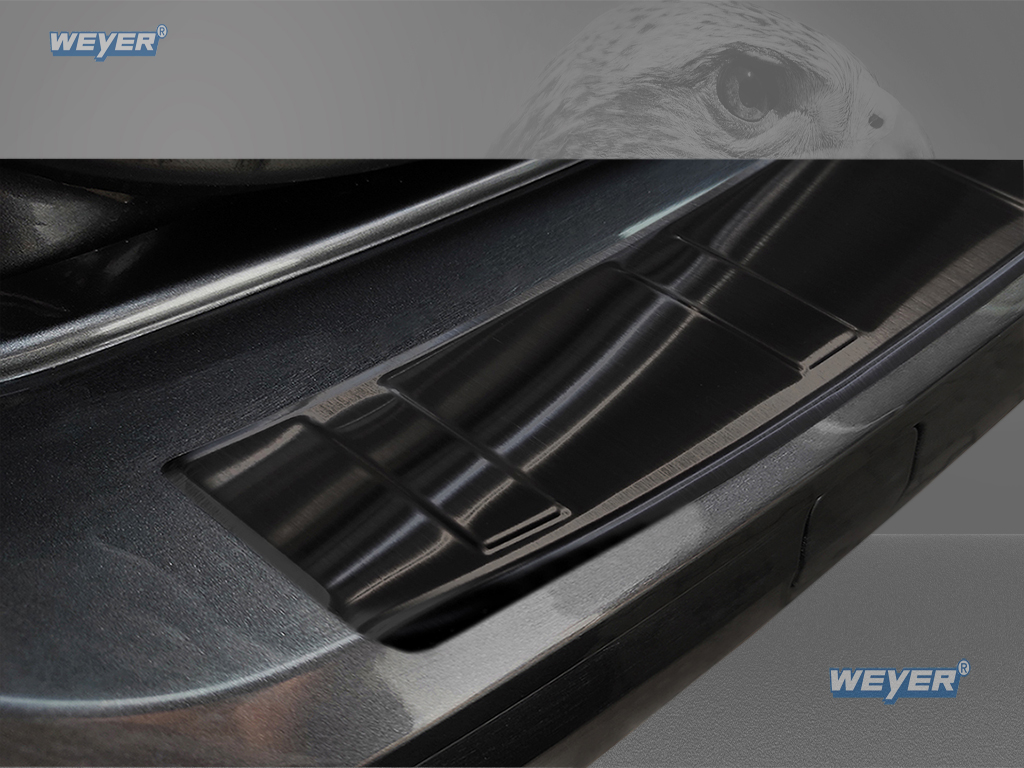 43054-Weyer-Edelstahl-Ladekantenschutz-VW-CADDY-4-2020-4 VW CADDY V (SB) / CARGO Year 2020>, WEYER stainless steel rear bumper protection - graphite-/black satin finish