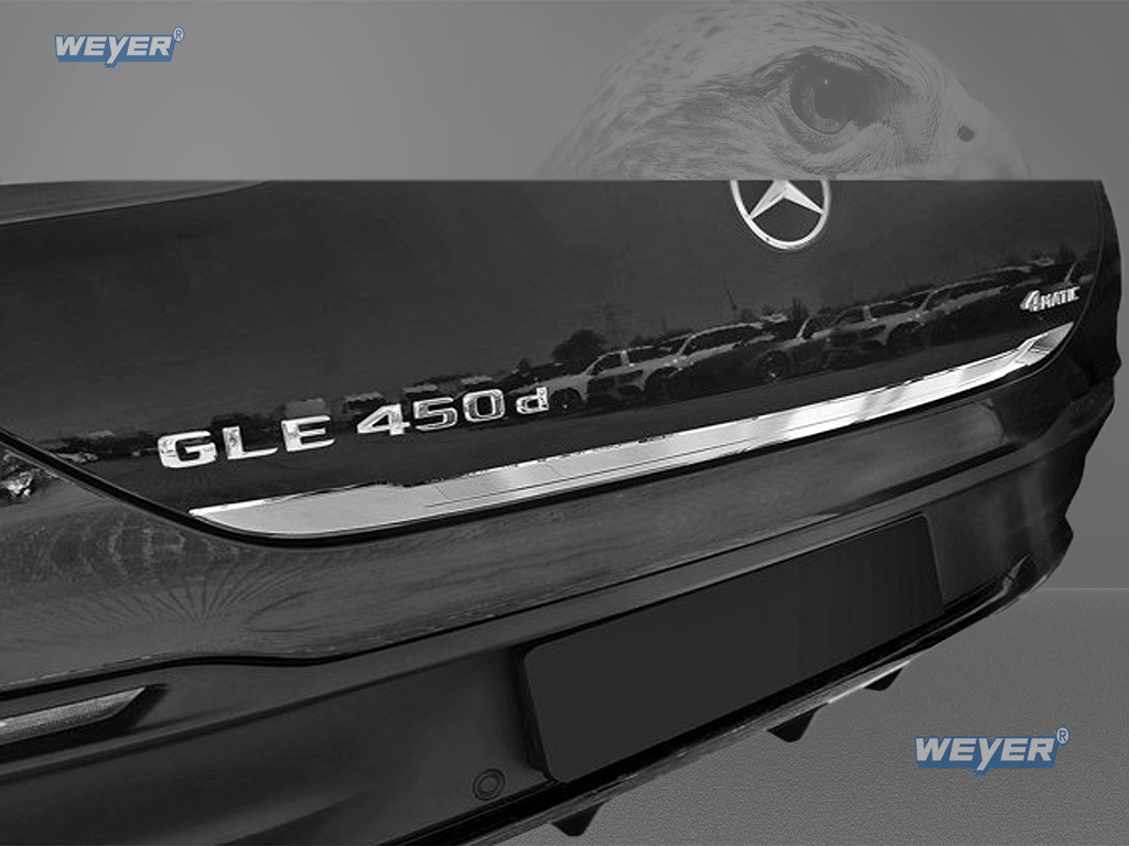 MERCEDES GLE COUPE C167 ab Baujahr 2019-, WEYER EDELSTAHL LEISTE FÜR HECKKLAPPE