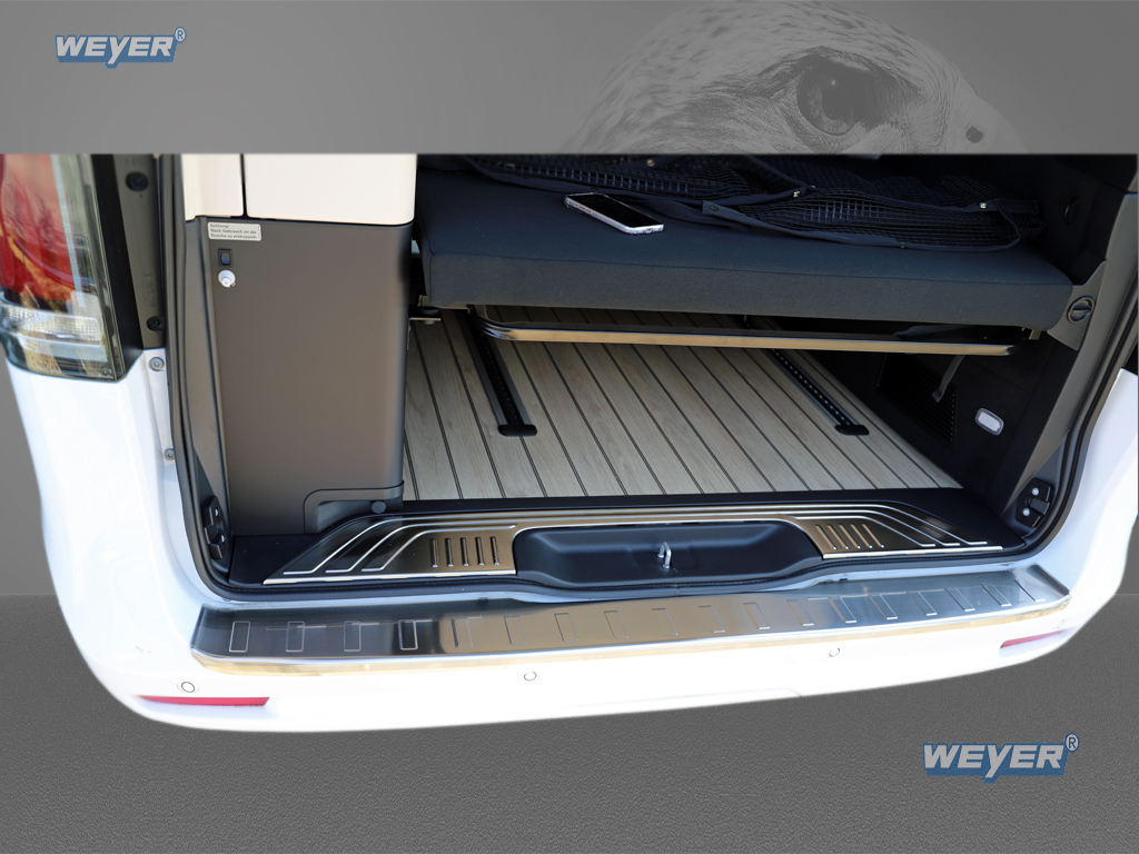 MERCEDES V ab Baujahr ab 2014, WEYER Falcon Premium Line Edelstahl Ladekantenschutz - XL