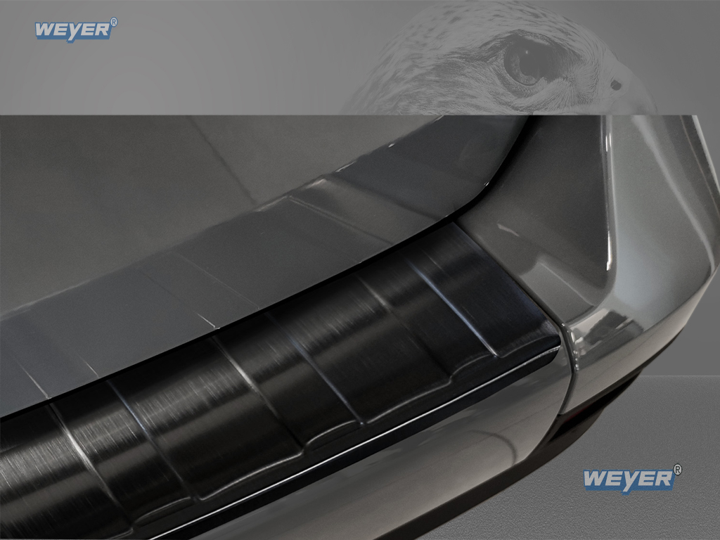 43268-Weyer-Edelstahl-Ladekantenschutz-Mercedes-Citan-2-3 MERCEDES Station wagon Year 2022> WEYER stainless steel rear bumper protection - graphite-/black Line