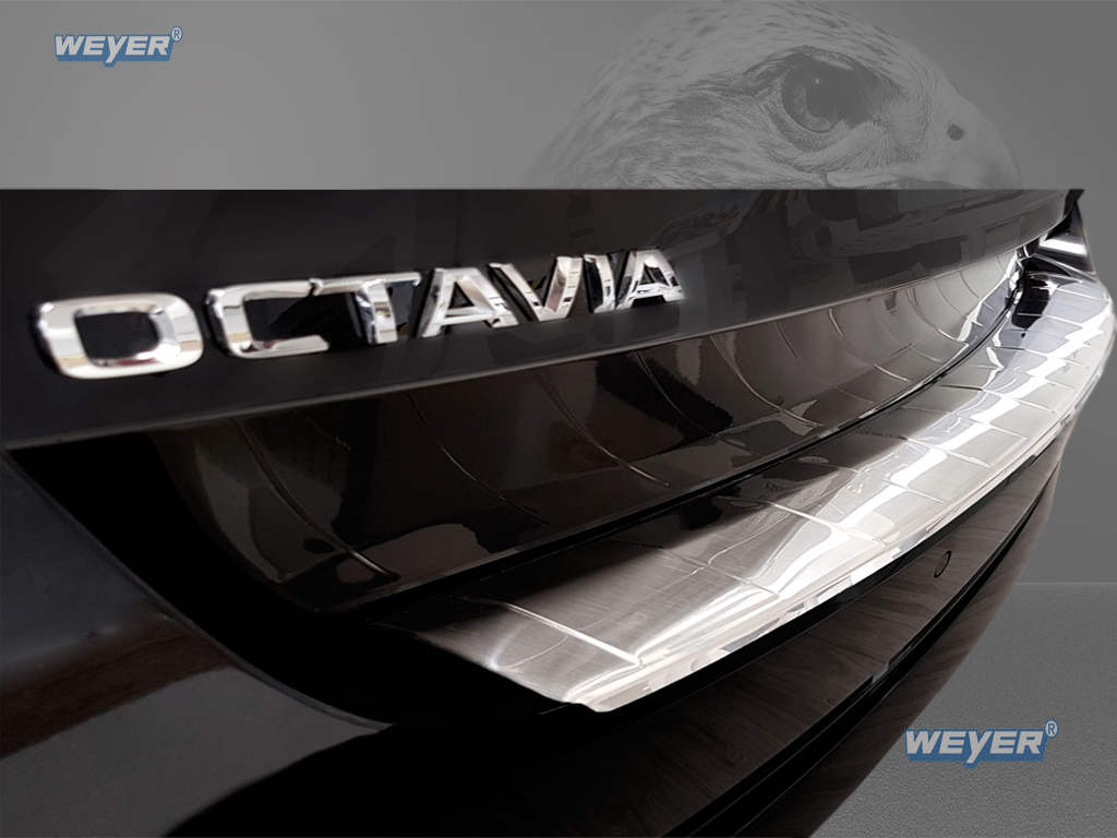 44483-Weyer-Edelstahl-Ladekantenschutz-Skoda-Octavia-4-4 SKODA OCTAVIA IV KOMBI ab Baujahr 2019-, WEYER Edelstahl Ladekantenschutz
