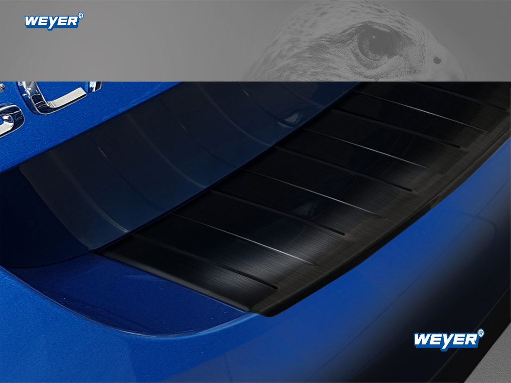 43216-Weyer-Edelstahl-Ladekantenschutz-SKODA-SCALA-3 SKODA SCALA ab Baujahr 2019- WEYER Edelstahl Ladekantenschutz graphite/black