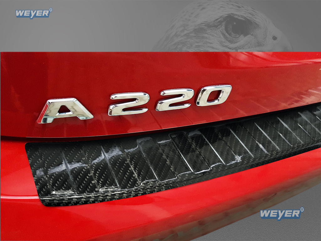 41211-Weyer-echt-Carbon-Ladekantenschutz-Mercedes-A-Klasse-W177-4 MERCEDES A Class W177 / EQ / AMG Style, Year 2018>, WEYER REAL CARBON rear bumper protection