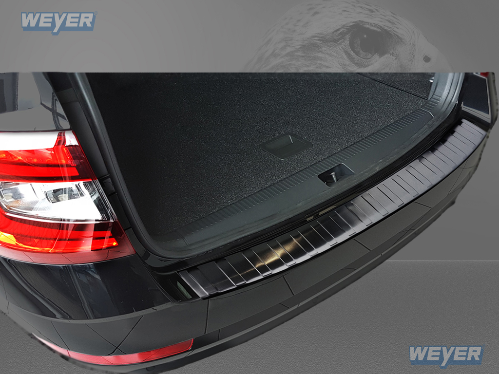 43077-Weyer-Edelstahl-Ladekantenschutz-SKODA-OCTAVIA-III-KOMBI-graphit-blackline-1 SKODA OCTAVIA III KOMBI ab Baujahr 2016-2019, WEYER Edelstahl Ladekantenschutz- graphite/black Line