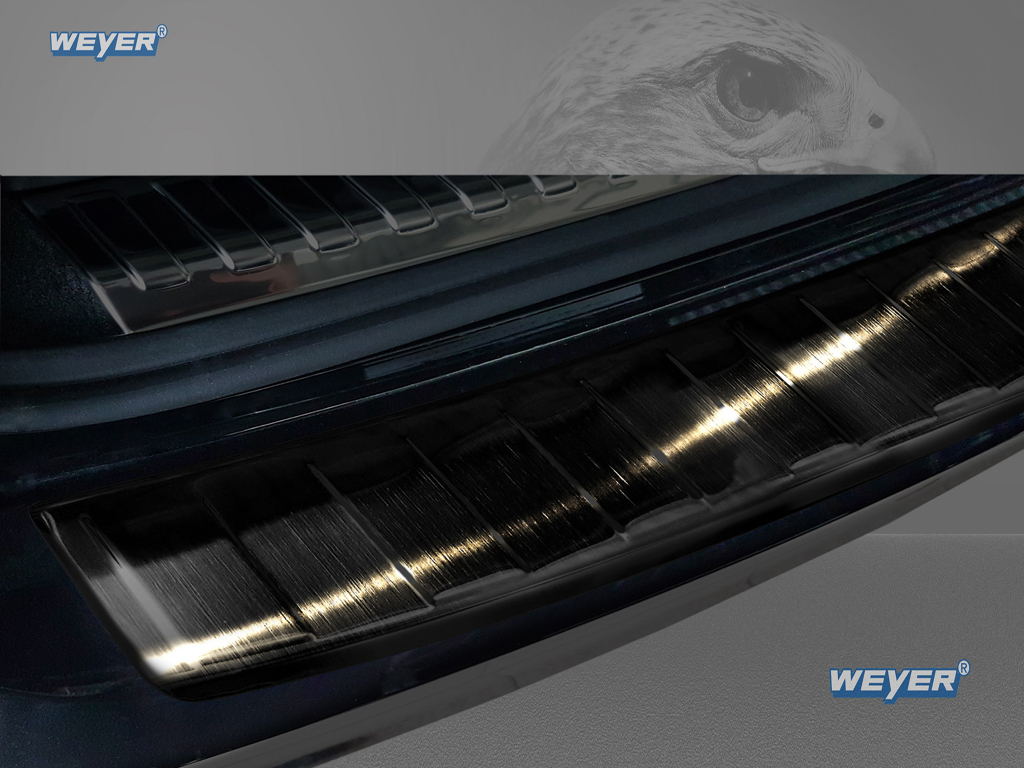 43192-Weyer-Edelstahl-Ladekantenschutz-Audi-A6-C8-Avant-graphit-blackline AUDI A46 C8 Station wagon / C8 Allroad Year 2018>, WEYER stainless steel rear bumper protection- graphite-/black Line
