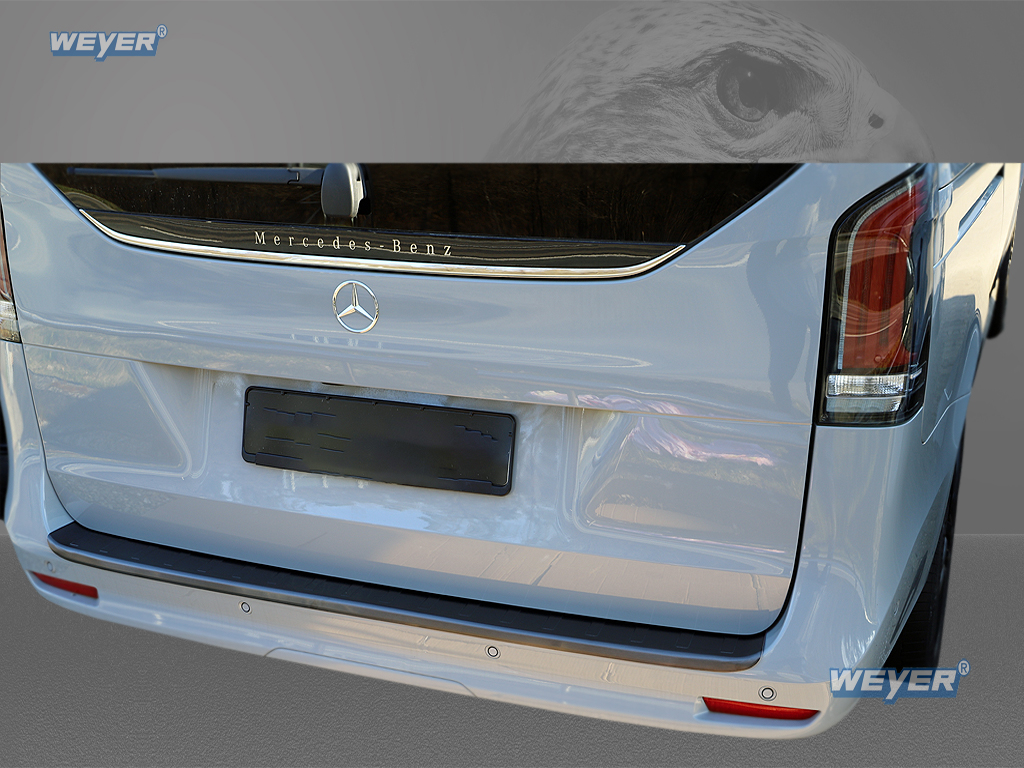 MERCEDES V ab Baujahr ab 2014, WEYER Falcon Premium Line Edelstahl Ladekantenschutz graphite - XL