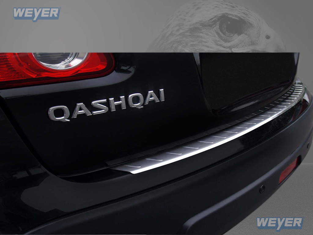 44450-Weyer-Edelstahl-Ladekantenschutz-NISSAN-QASHQAI-1 NISSAN QASHQAI ab Baujahr 2007-2013, WEYER Edelstahl Ladekantenschutz