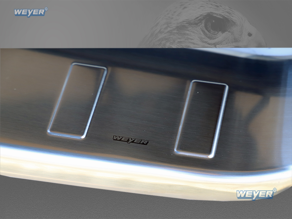 MERCEDES V ab Baujahr ab 2014, WEYER Falcon Premium Line Edelstahl Ladekantenschutz - XL
