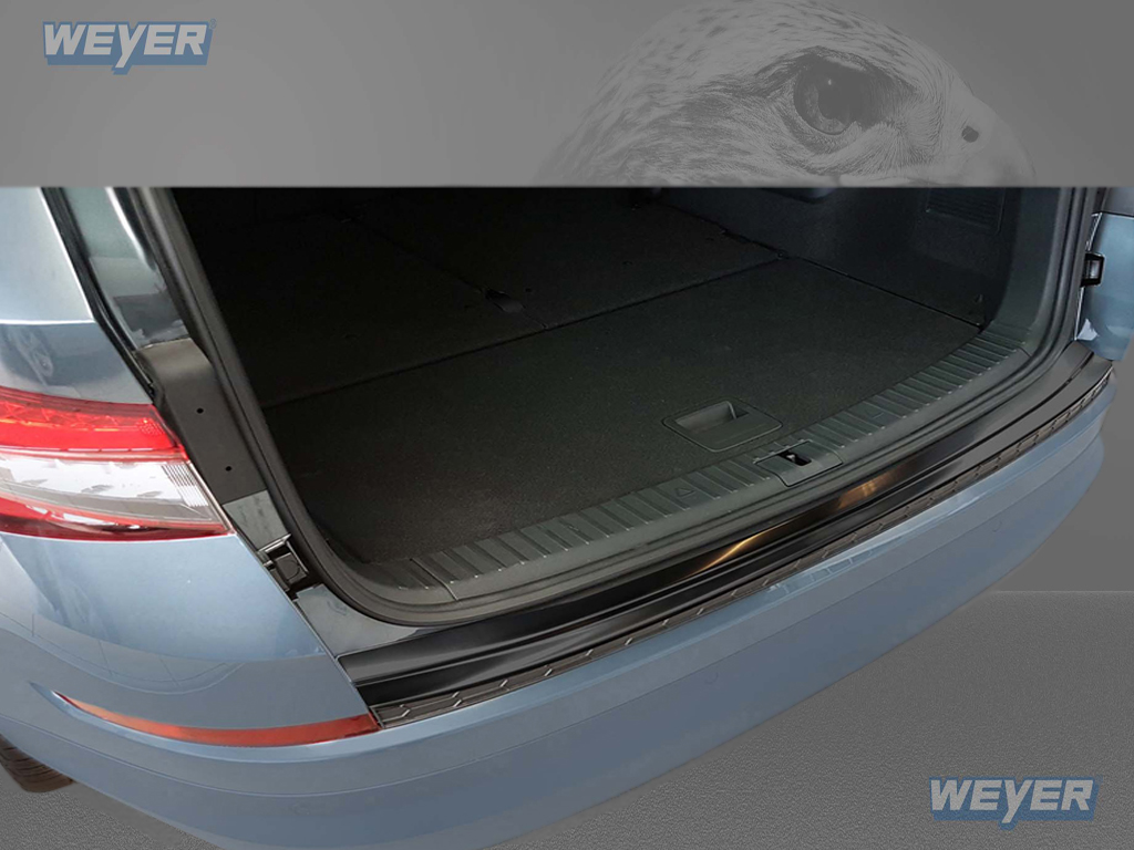 43076-Weyer-Edelstahl-Ladekantenschutz-SKODA-KODIAQ-CROSSOVER-graphit-blackline-1 SKODA KODIAQ Crossover ab Baujahr 2016>, WEYER Edelstahl Ladekantenschutz - graphite/black Line