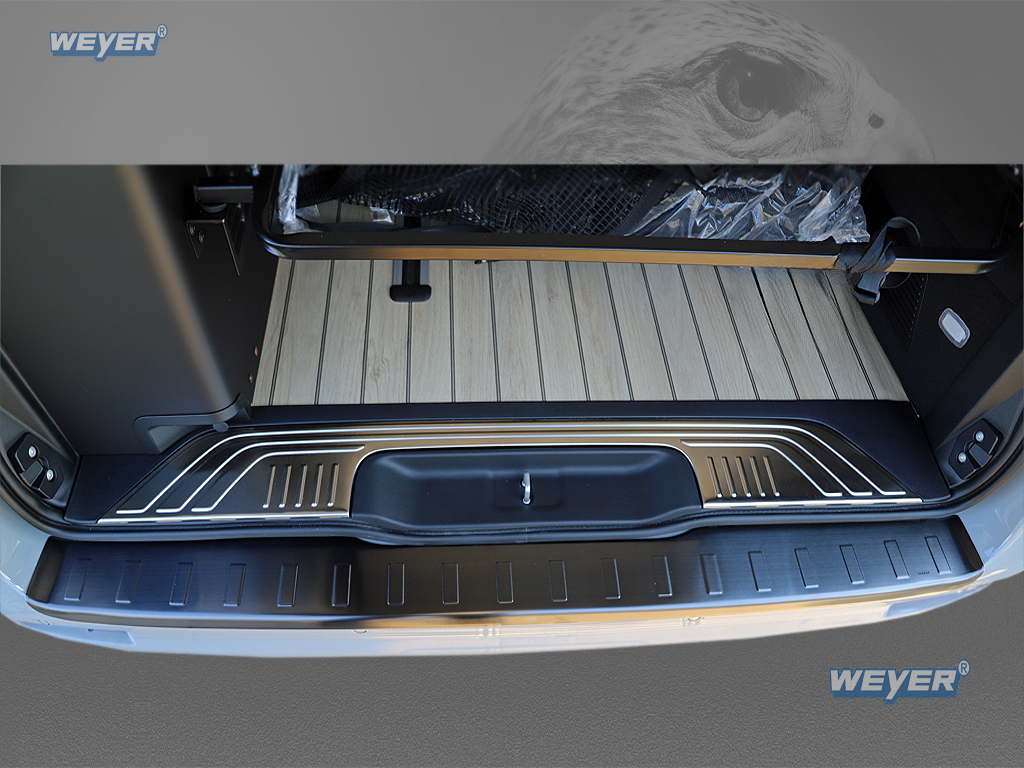 MERCEDES V ab Baujahr ab 2014, WEYER Falcon Premium Line Edelstahl Ladekantenschutz graphite - XL