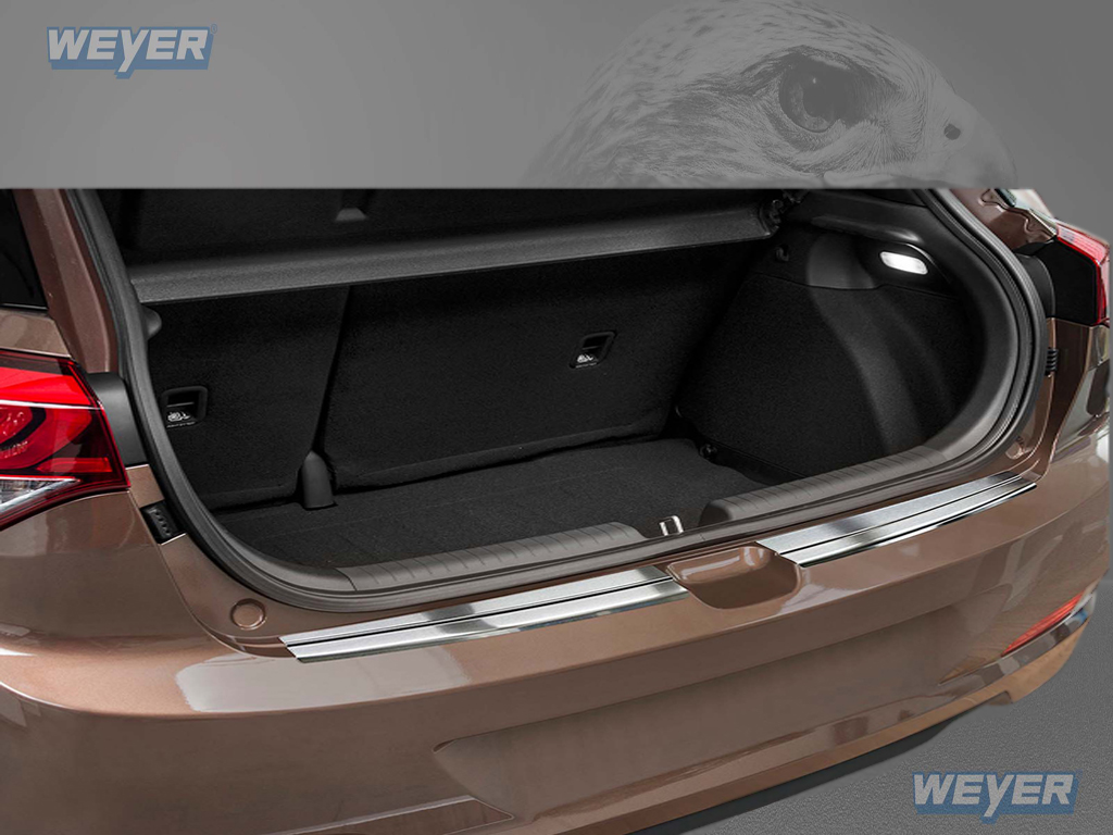 44632-Weyer-Edelstahl-Ladekantenschutz-HYUNDAI-i20-5D HYUNDAI i20 5D ab Baujahr 2014, WEYER Edelstahl Ladekantenschutz (2 Stück)
