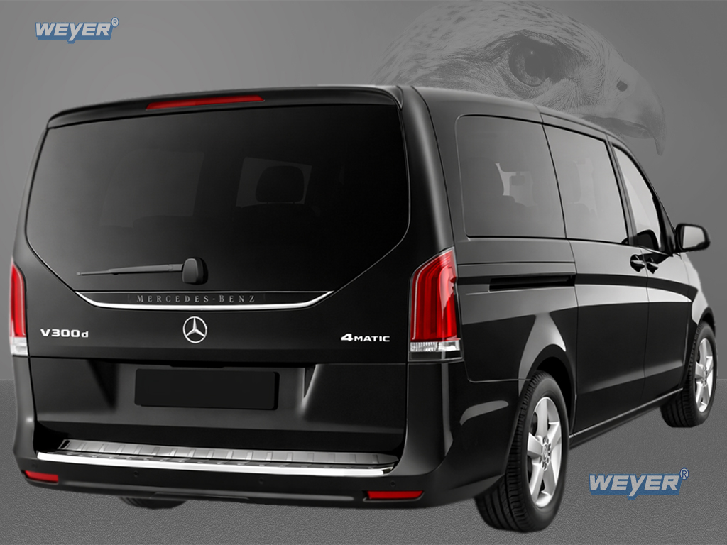 MERCEDES V ab Baujahr ab 2014, WEYER Falcon Premium Line Edelstahl Ladekantenschutz - XL