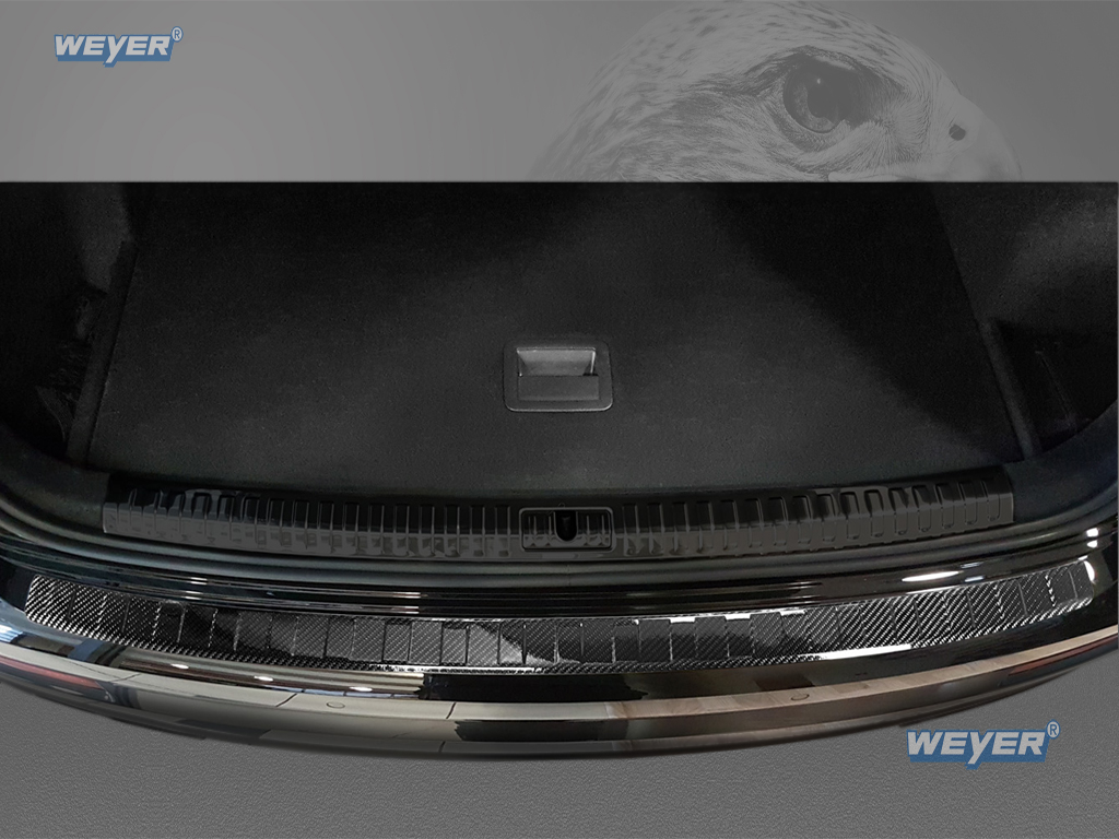 41205-Weyer-echt-Carbon-Ladekantenschutz-Audi-Q3-2-2 AUDI Q3 (F3) year 2018-, WEYER REAL CARBON rear bumper protection, exclusive & unique