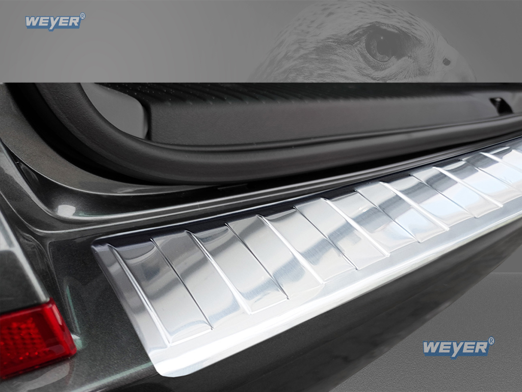 44979-Weyer-Edelstahl-Ladekantenschutz-VW-Caravelle-2015-FL2019-mit-Klappe-5 VW TRANSPOSTER T6 + T6.1 (Tailgate), California Year 2015>, WEYER stainless steel rear bumper protection satin finish