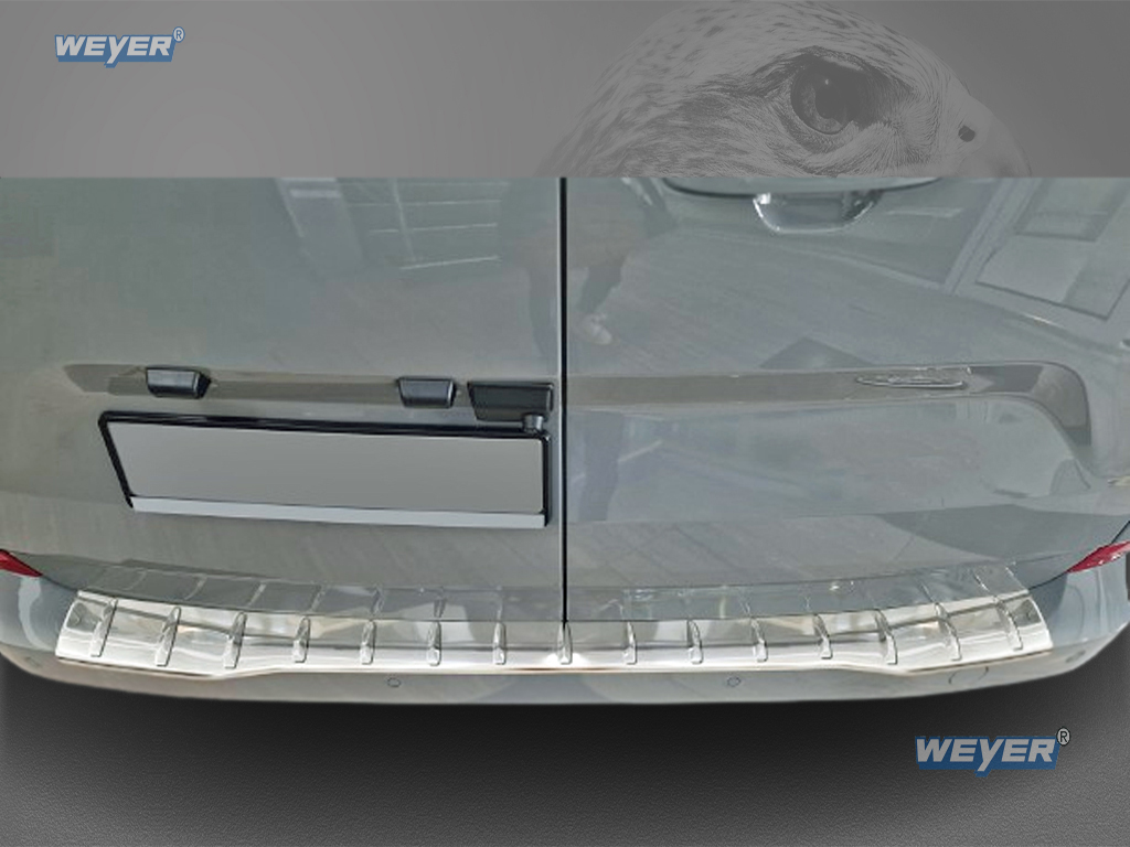 VW TRANSPORTER T7 Multivan Year 2021>, WEYER stainless steel rear bumper protection satin finish VW TRANSPORTER T7 Multivan Year 2021>, WEYER stainless steel rear bumper protection satin finish