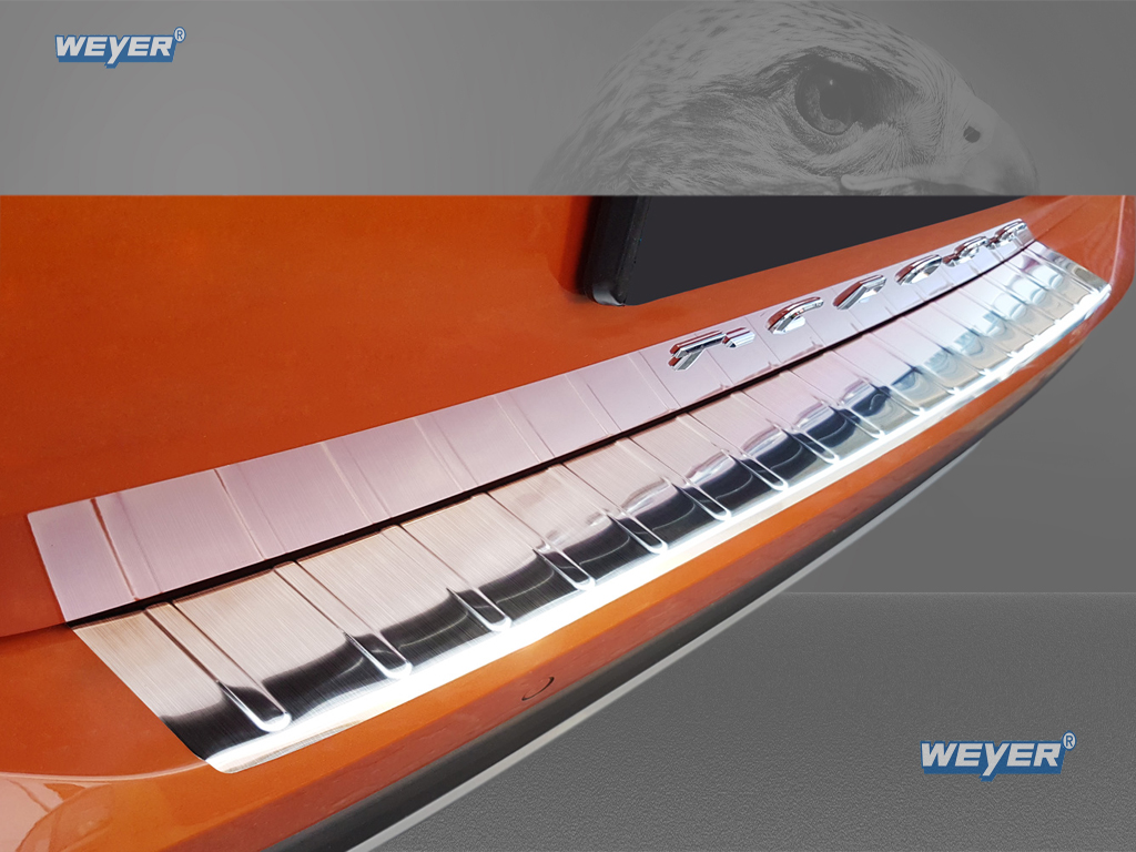 44423-Weyer-Edelstahl-Ladekantenschutz-VW-T-Cross-4 VW T-CROSS ab Baujahr 2018-, WEYER Edelstahl Ladekantenschutz