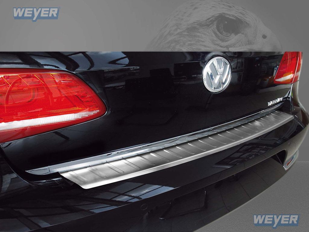 44390-Weyer-Edelstahl-Ladekantenschutz-VW-PASSAT-B7-LIMOUSINE-1dfnxvgo2TKibZ VW PASSAT B7 Limousine (3C) Year 2010-2014, WEYER stainless steel rear bumper protection satin finish